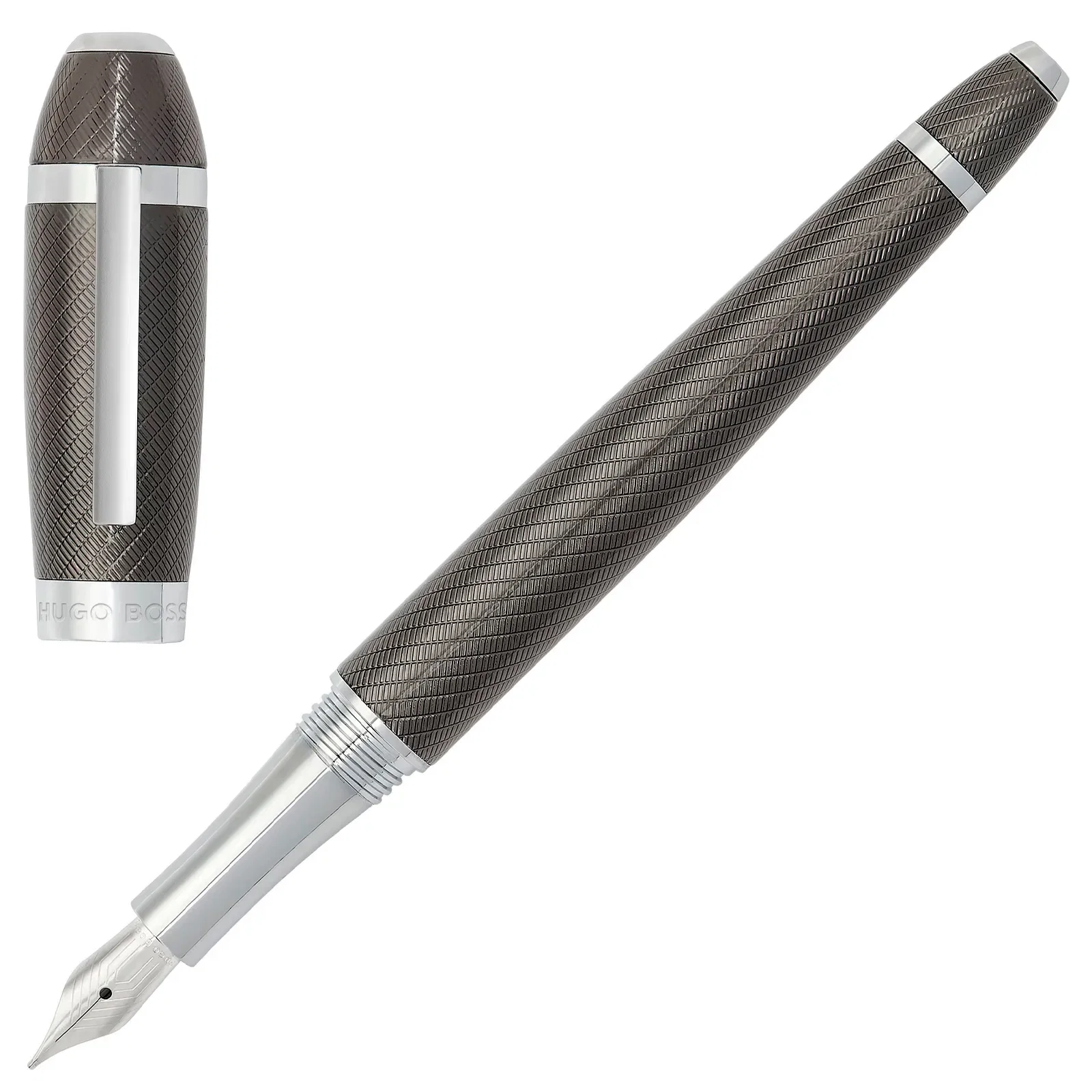 Caneta Hugo Boss Metal Cinza Escuro / prata Hsw4452d — imagem 1