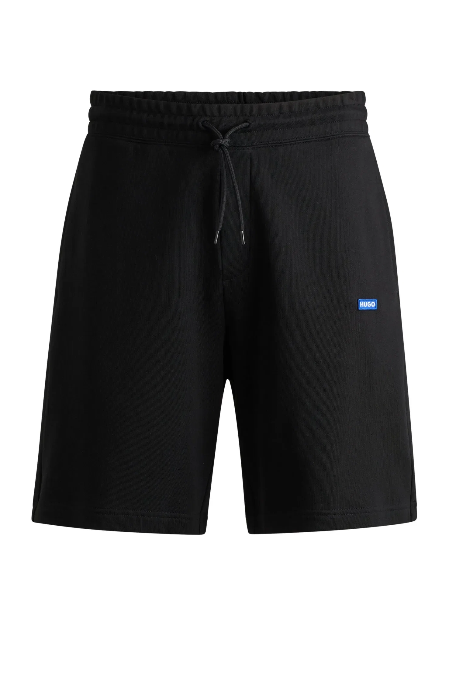 Shorts De Algodão Terry Com Logo Azul