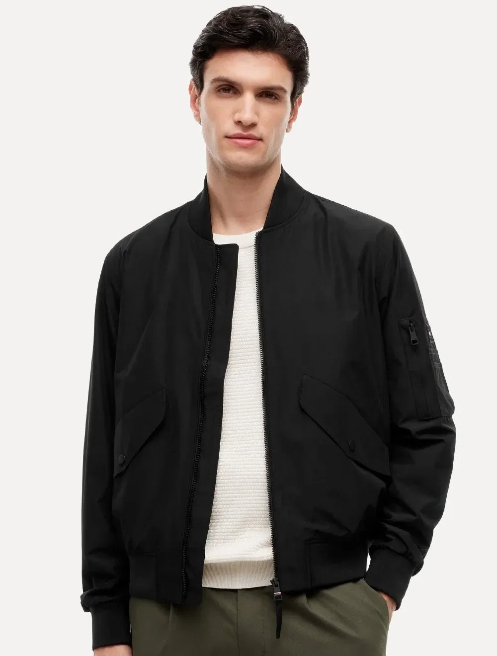 Jaqueta Tommy Hilfiger Masculina Regular Fit Packable Bomber Preto