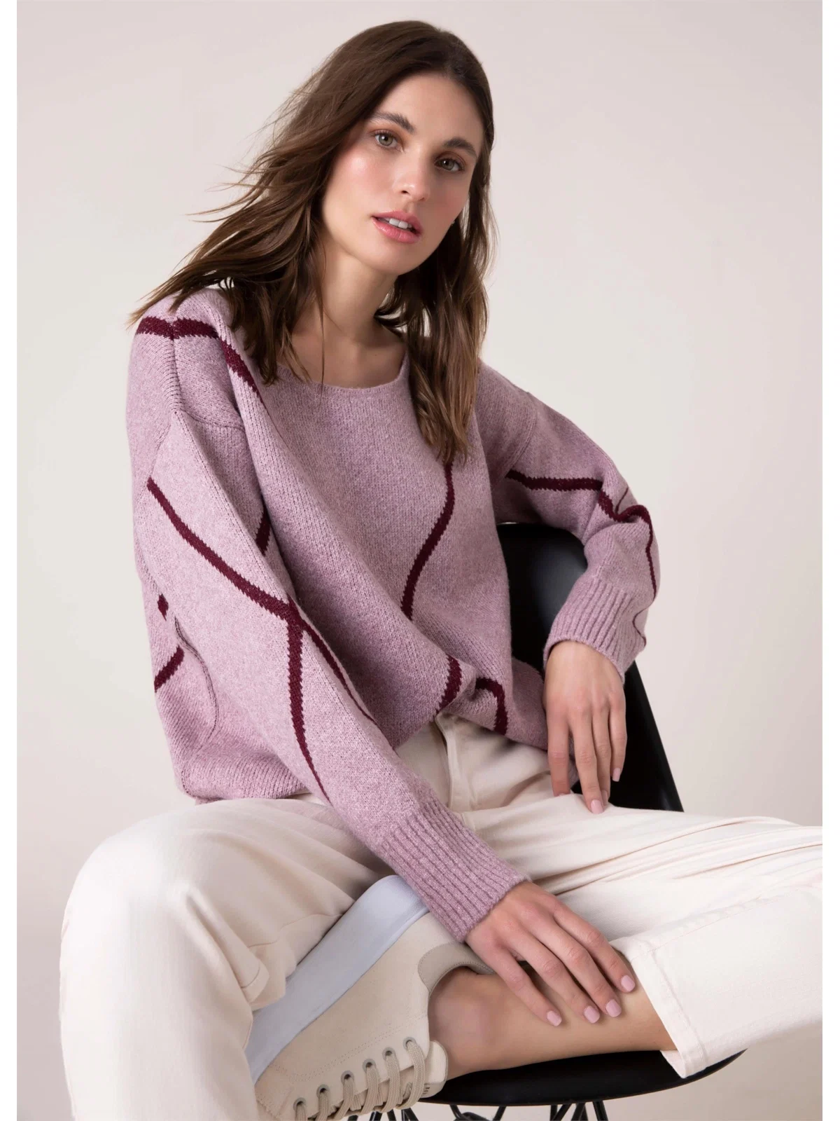 Tricot Losângo Rosa Velho