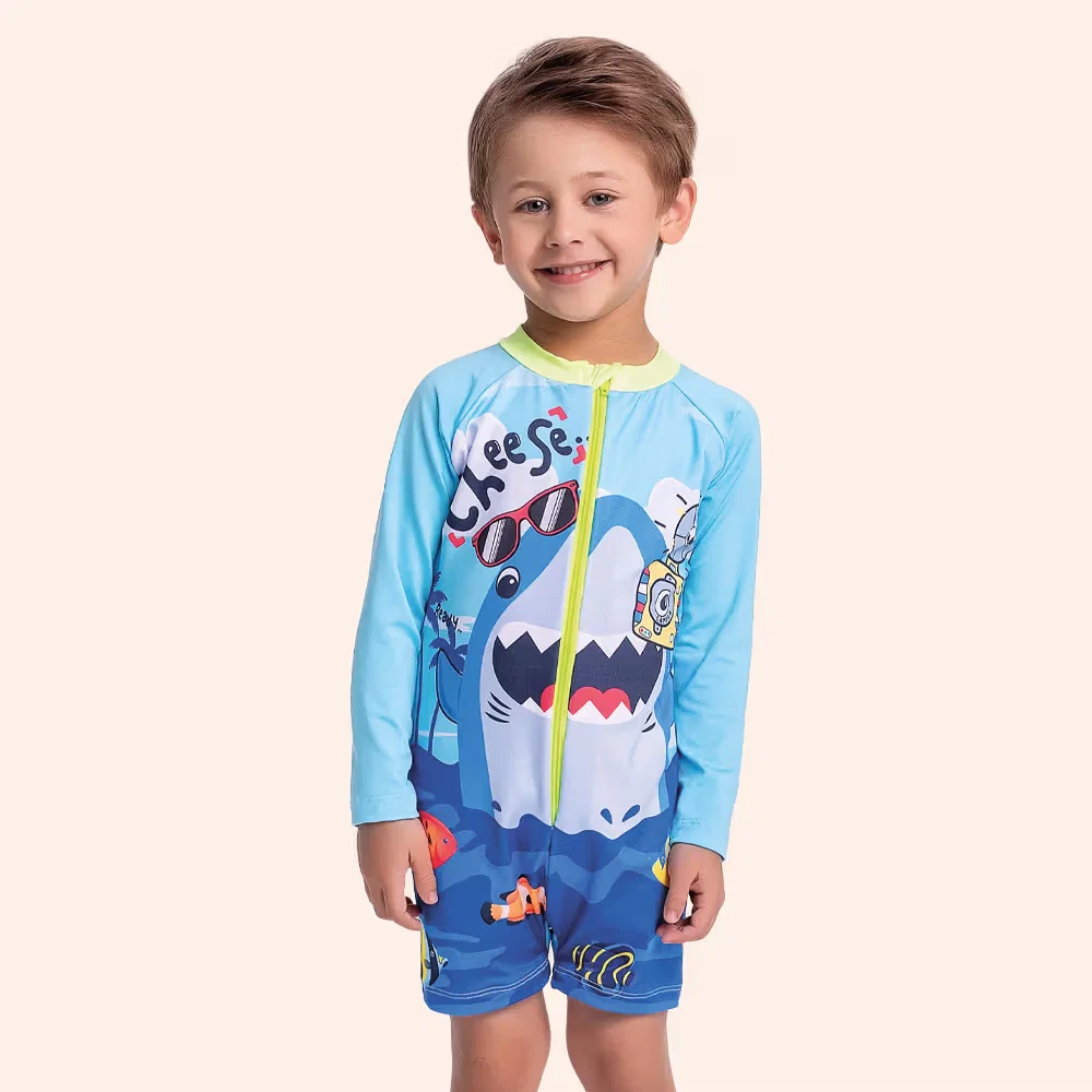 Macacão em cotton poliéster com zíper e estampa sublimada — imagem 1