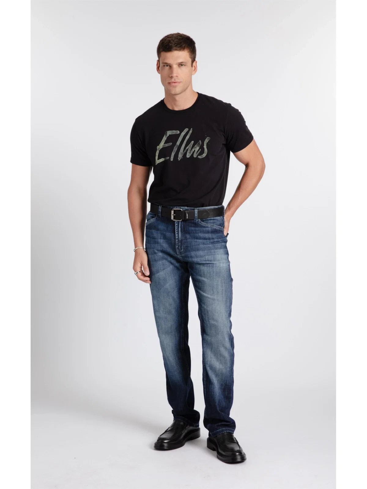 Calça Jeans Visco Indigo Slim Lav.Escuro Com Used — imagem 1