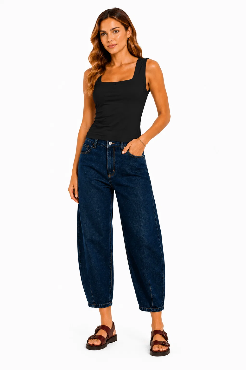 Top Poliamida Decote Costas - Preto