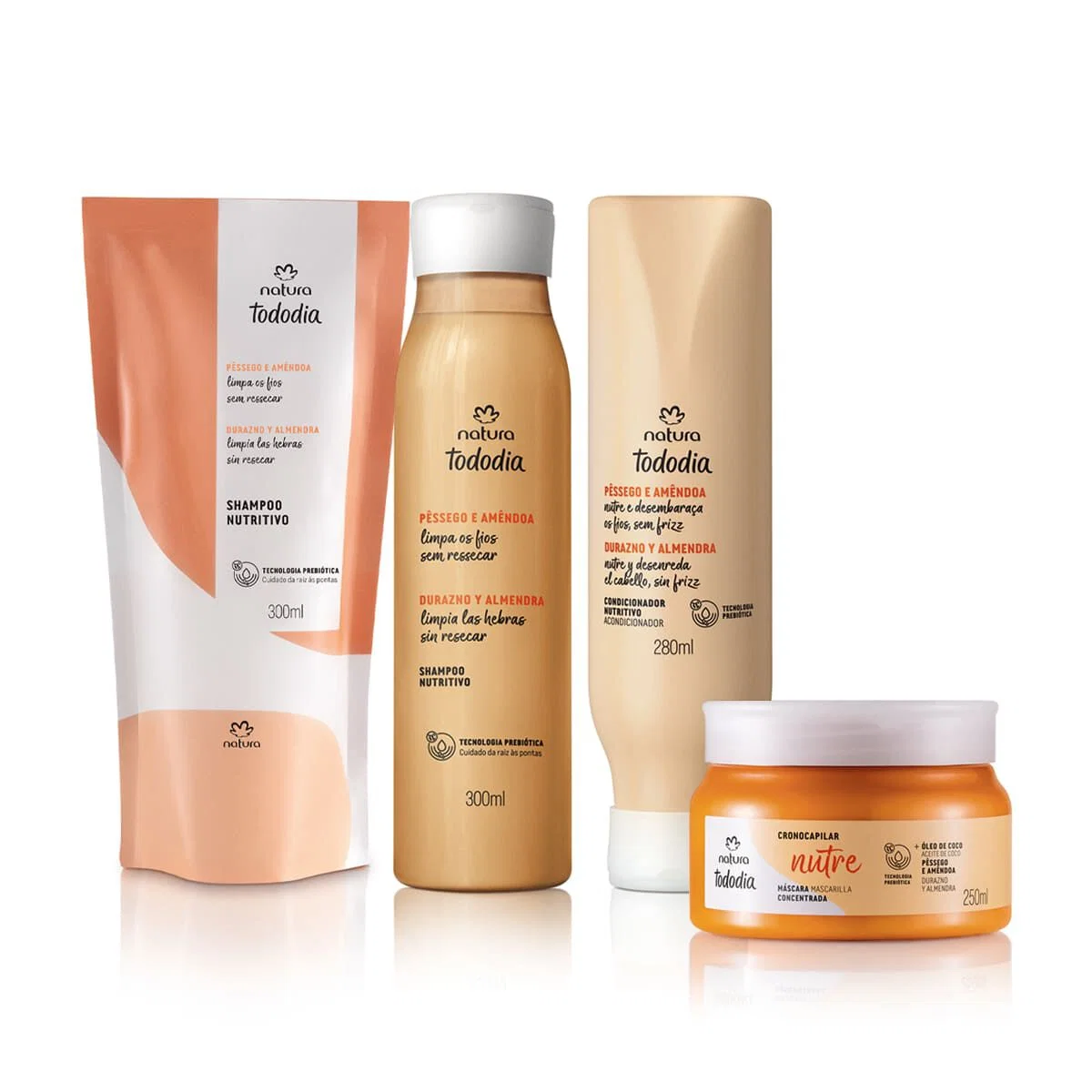 Kit Nutritivo Tododia Pêssego e Amêndoa (4 produtos) — imagem 1