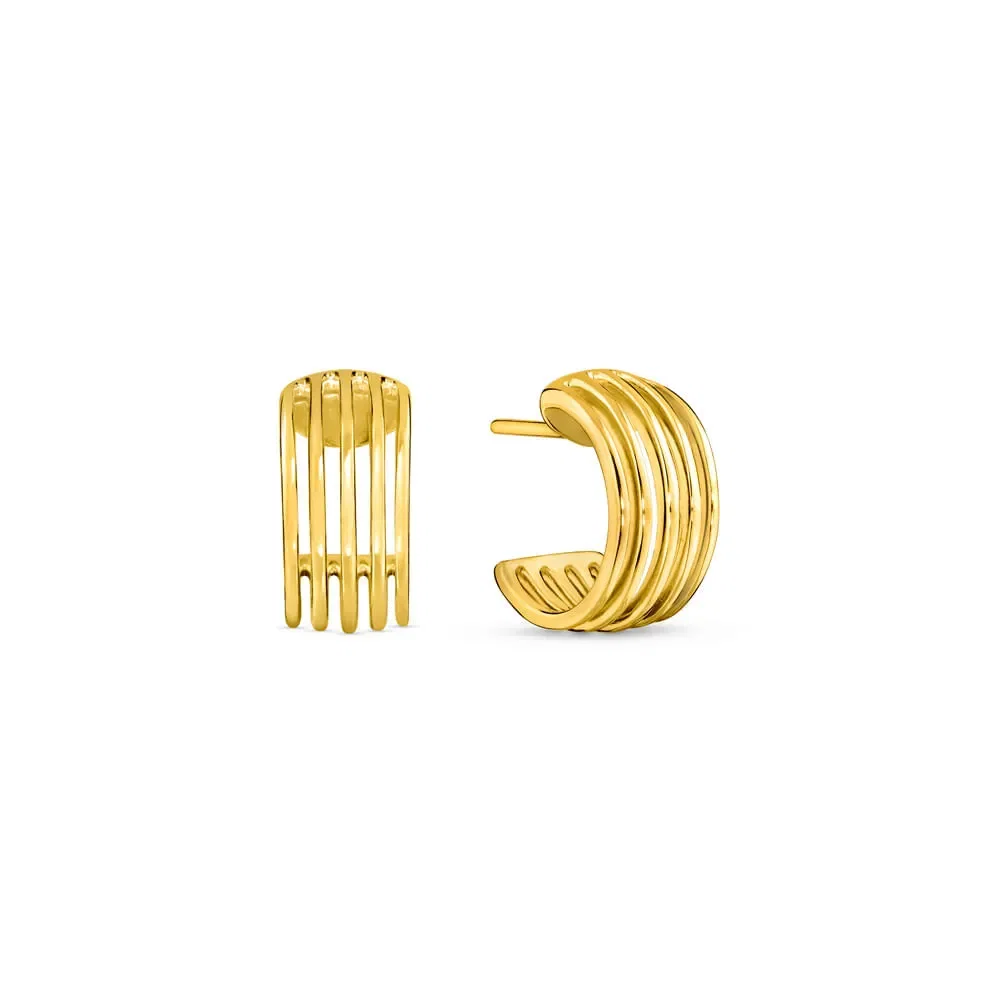 Argola Fita em Ouro Amarelo 18k, 14mm — imagem 1