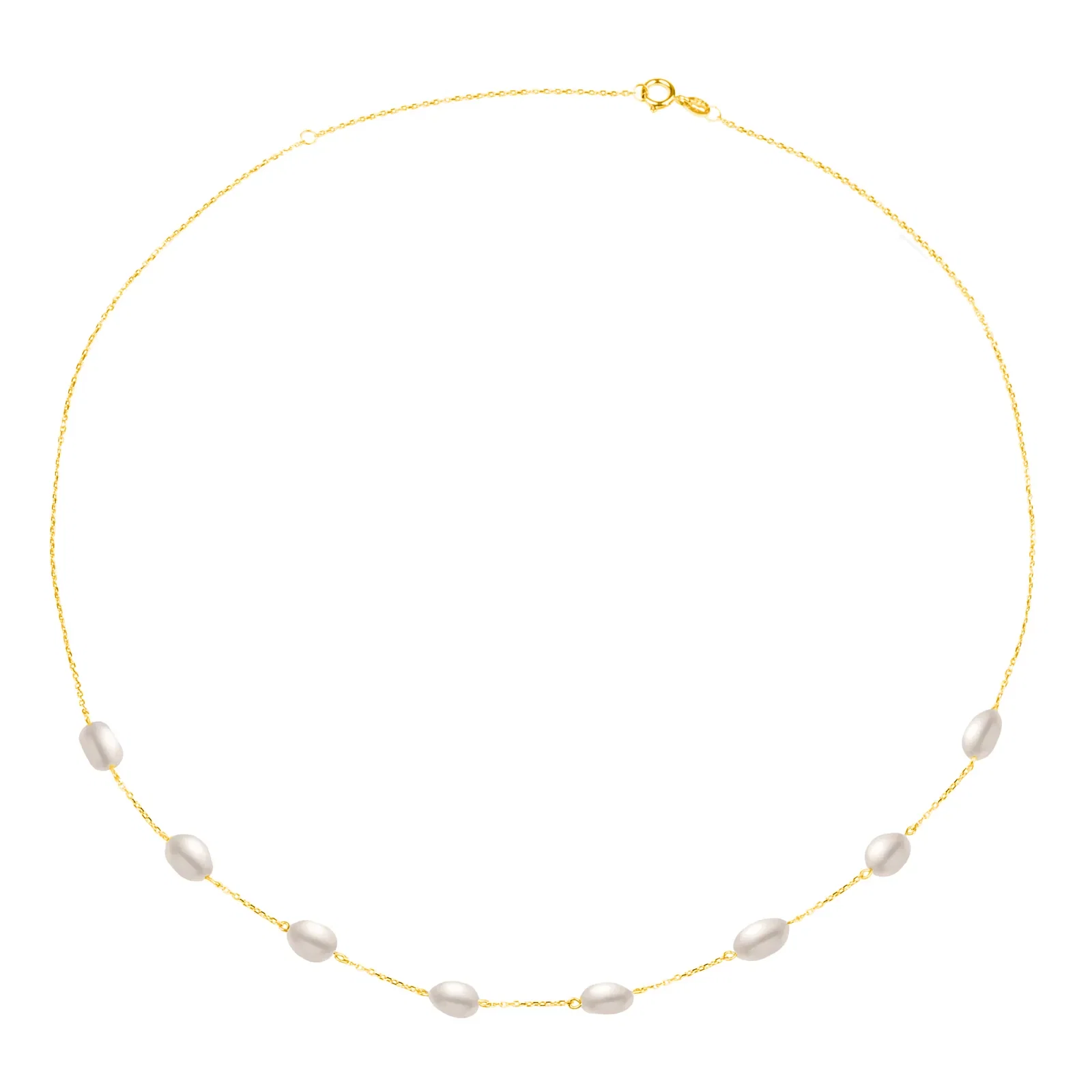 Colar Orla em Ouro Amarelo 18k com Pérola, 45cm — imagem 1