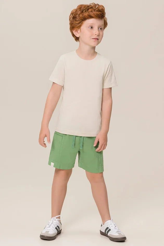 Conjunto Camiseta Meia Malha Bermuda Sarja