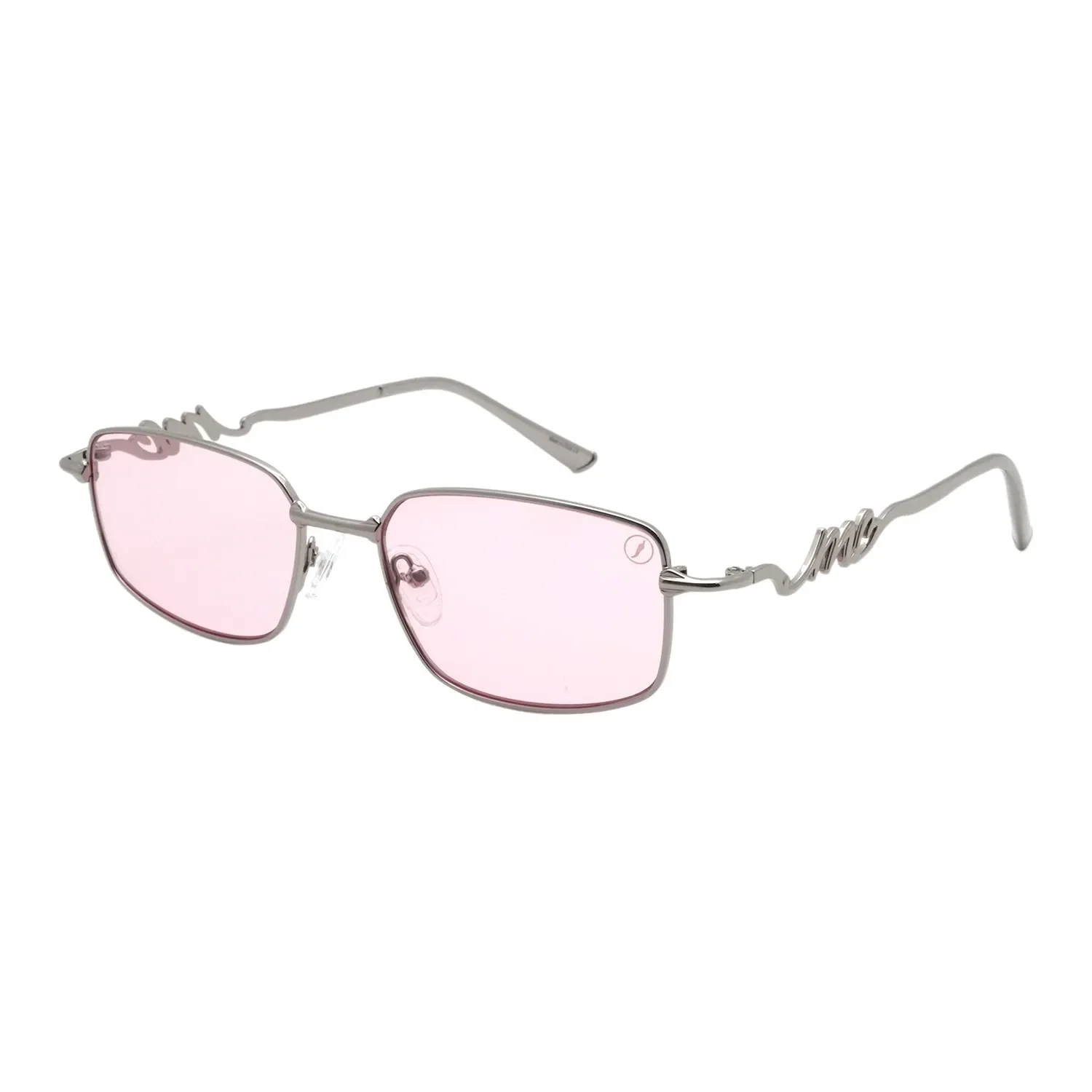 Óculos de sol Feminino Maldito Paris Metal Quadrado Rosa — imagem 1
