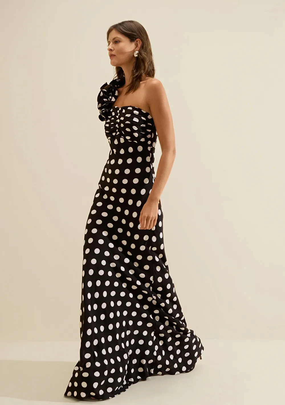 Vestido Um Ombro Só Sonata Preto / branco
