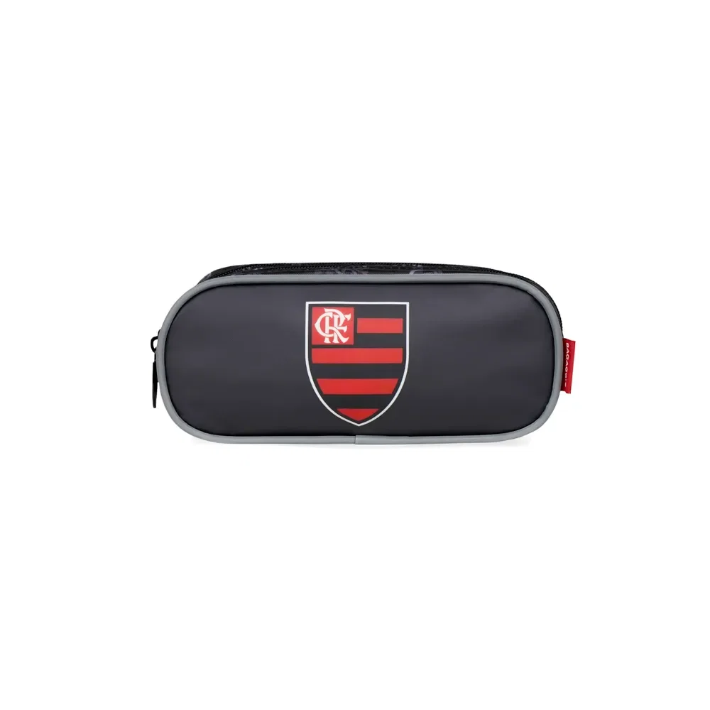 Estojo Escolar Flamengo Escudo Preto