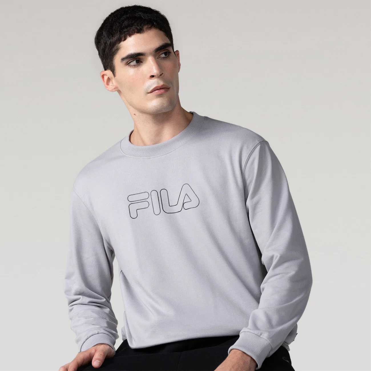 Blusão Fila LS Letter Outline Light Masculino
