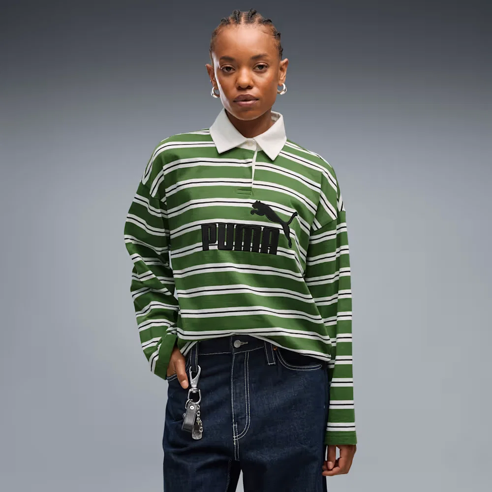 Camisa Polo Rugby Oversized Essentials Elevated No.1 Logo Feminina — imagem 1