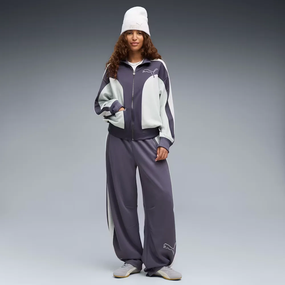 Calça T7 Love Of The Cat Relaxed Barrel Track Feminina — imagem 1
