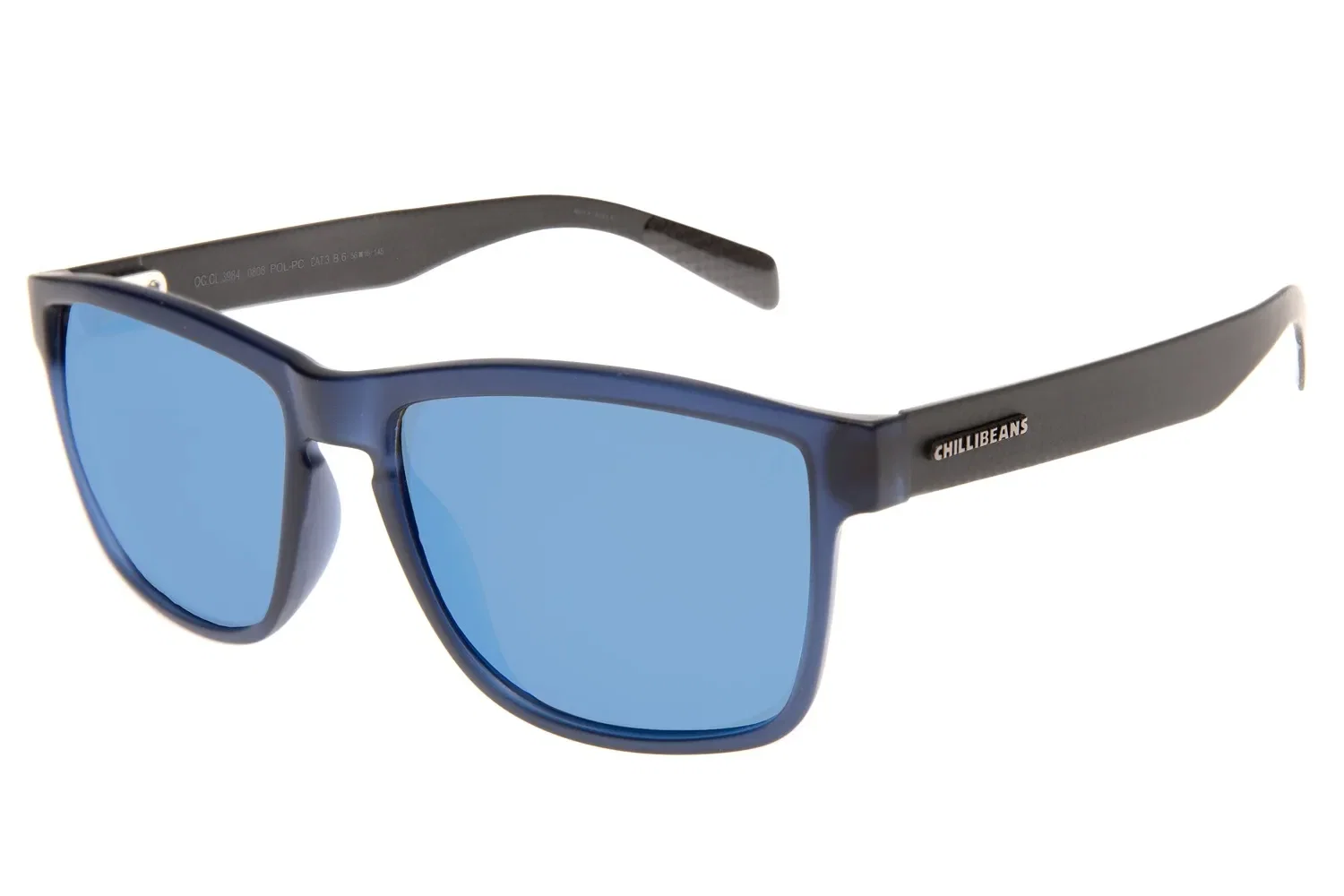 Óculos de Sol Masculino Chilli Beans Clássicos Polarizado Azul Fosco — imagem 1