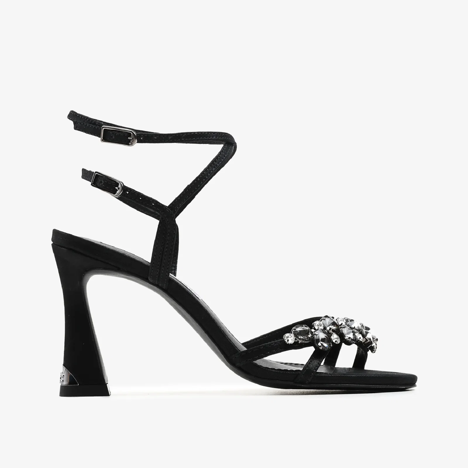 Sandália Salto Fino Preto Couro — imagem 1
