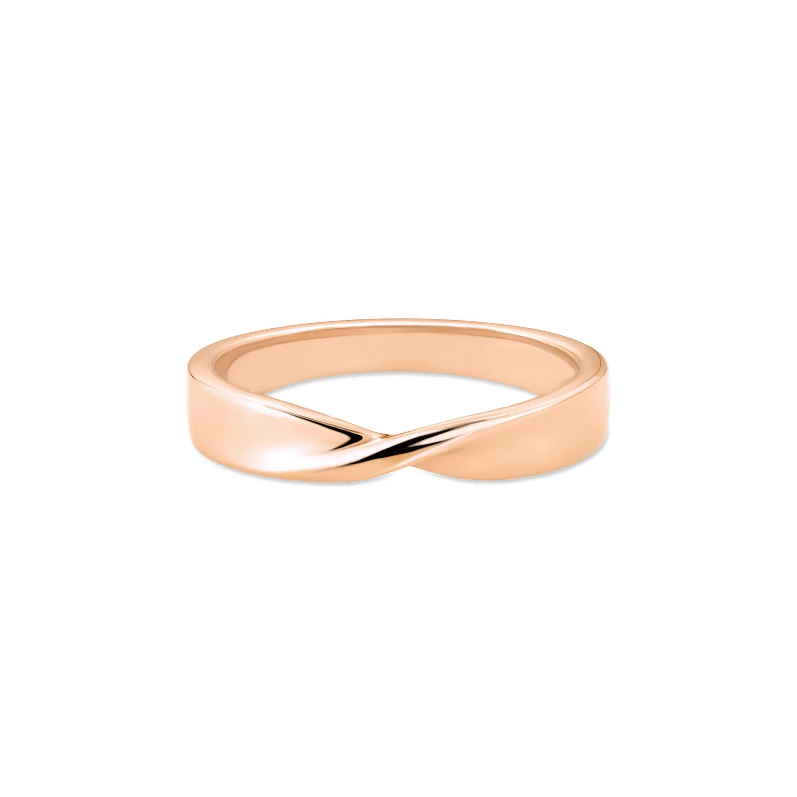 Anel Life Textura em Liga Rosé com Banho de Ouro Rosé 18k — imagem 1