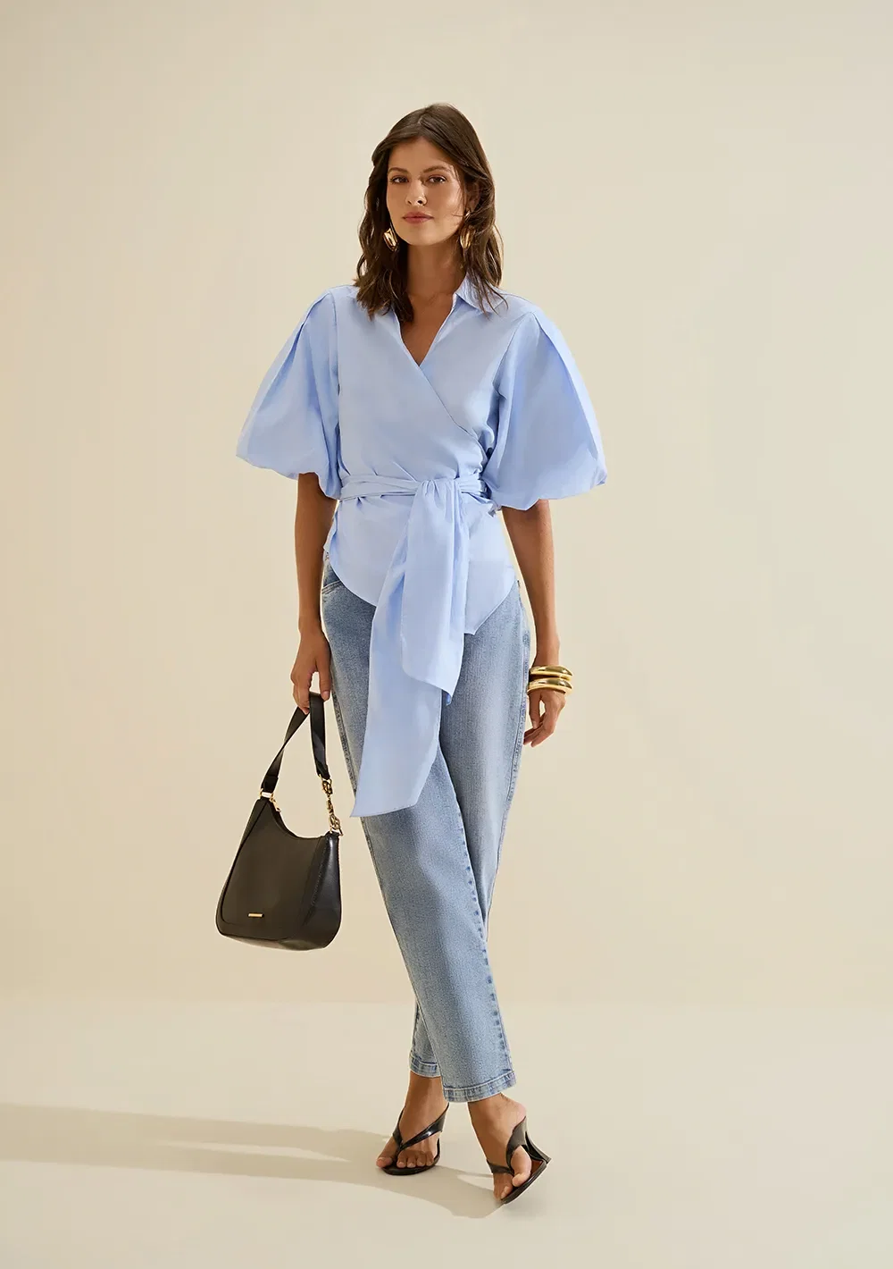 Calça Jeans Mom Cadência Azul