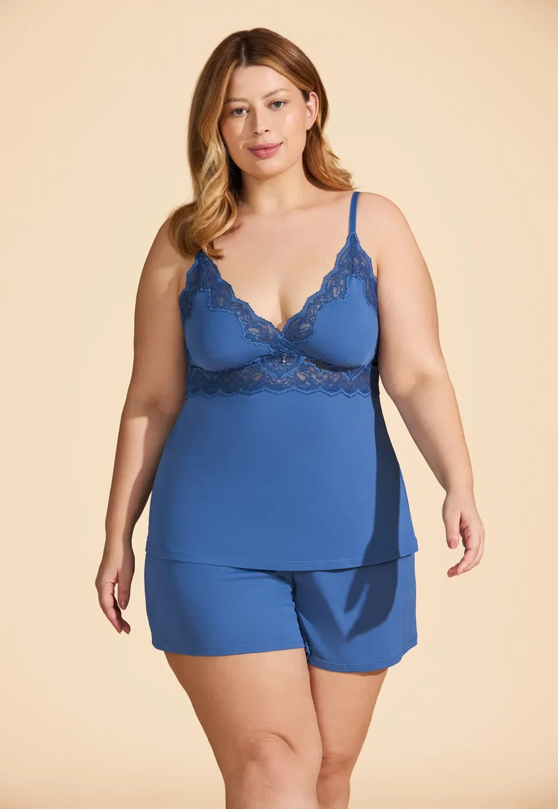 Babydoll de Microfibra e Renda Recco