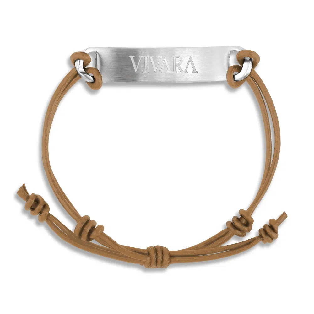 Pulseira Life Masculina Couro Caramelo — imagem 1