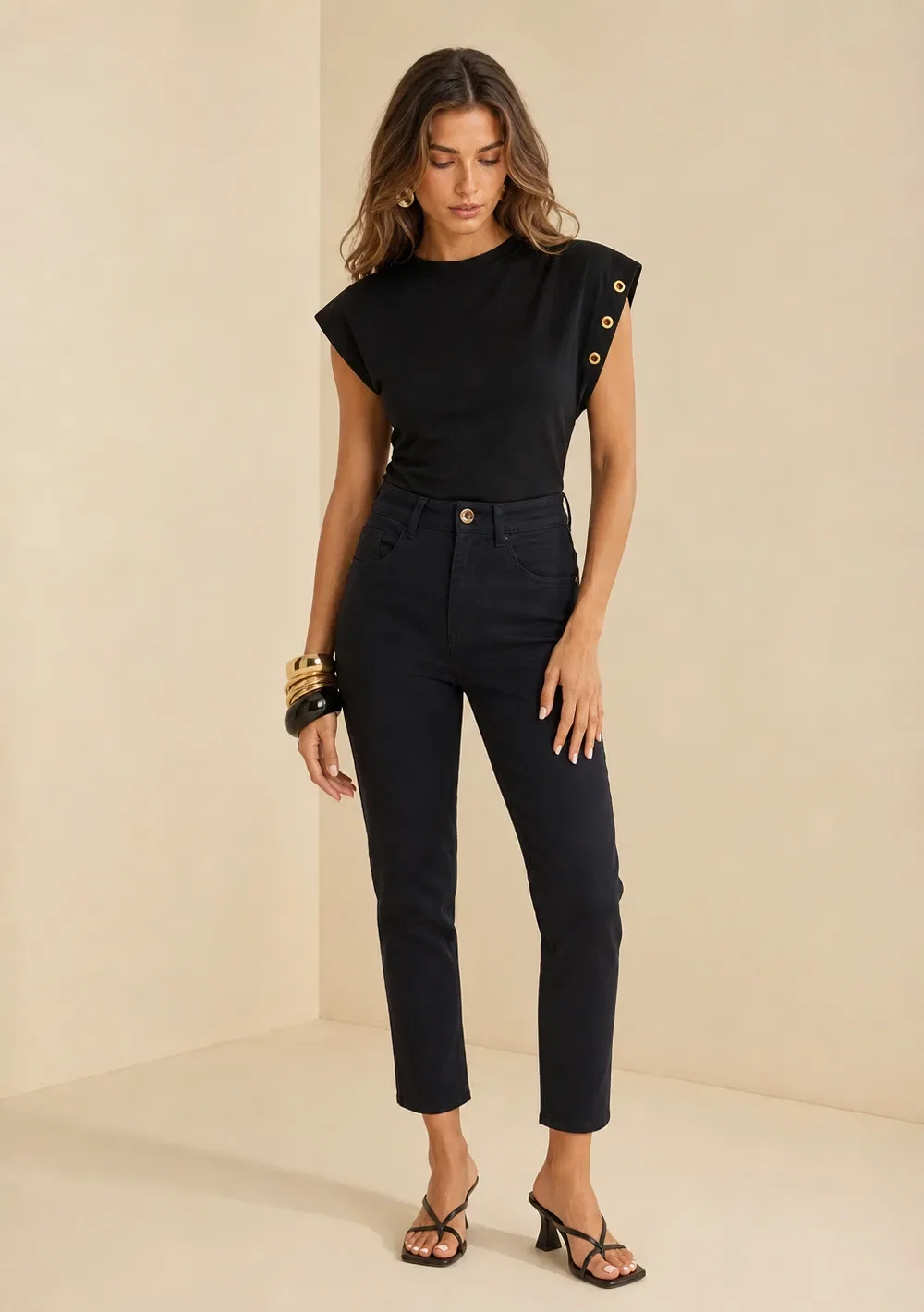 Calça Mom Eclipse Preto
