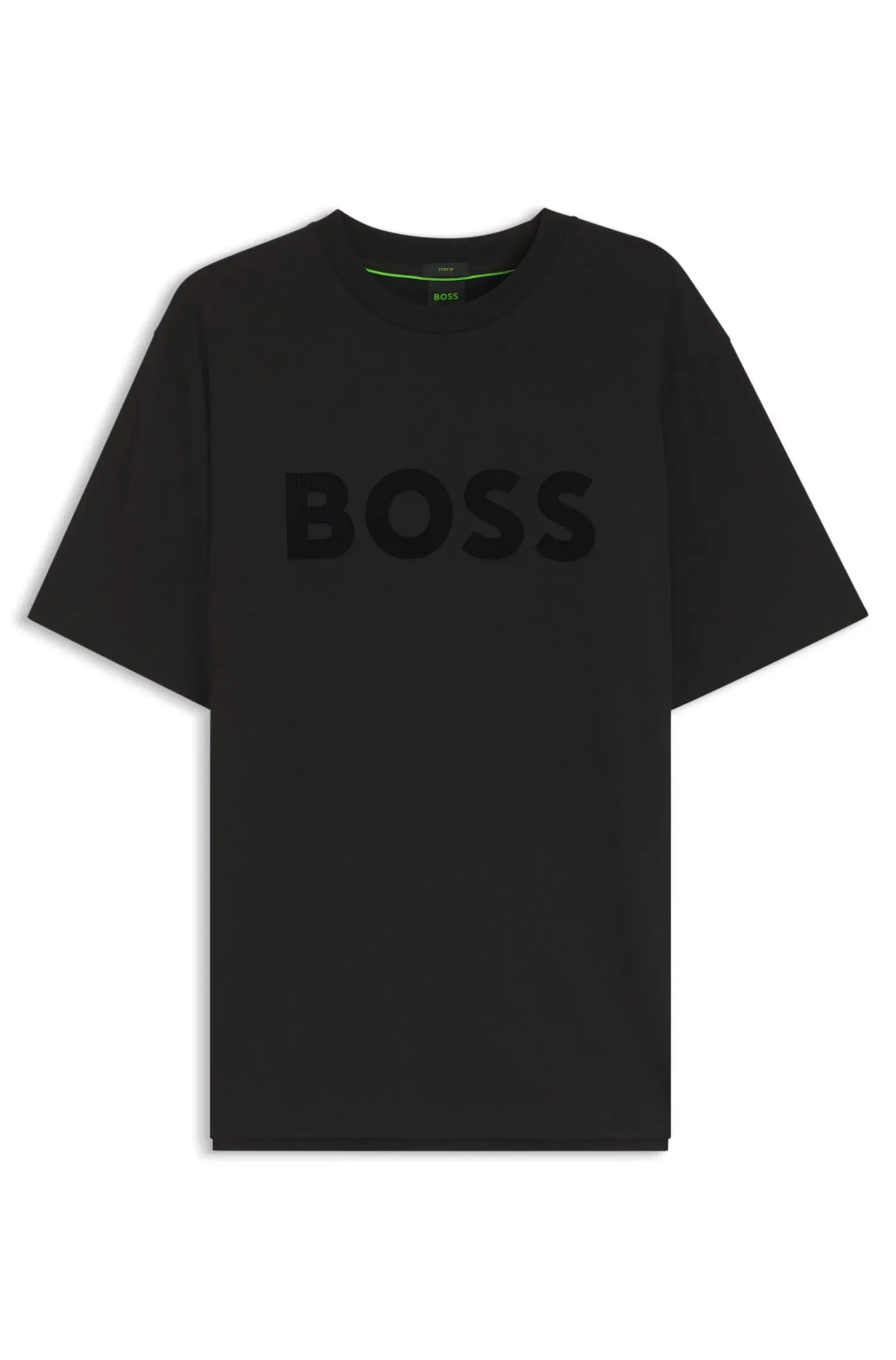 Camiseta Em Algodão Elástico Com Logo Tonal — imagem 1