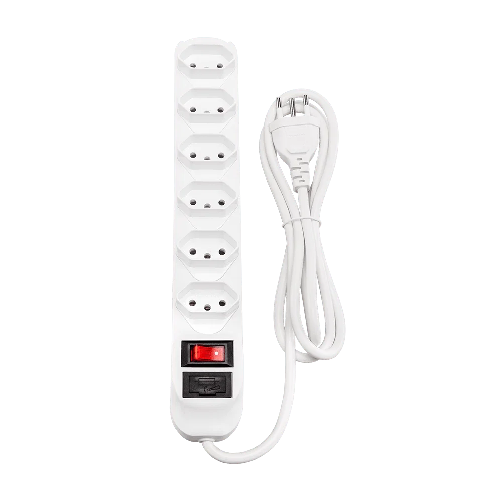 Protetor Eletrônico Intelbras com 6 tomadas EPE 1006 Branco