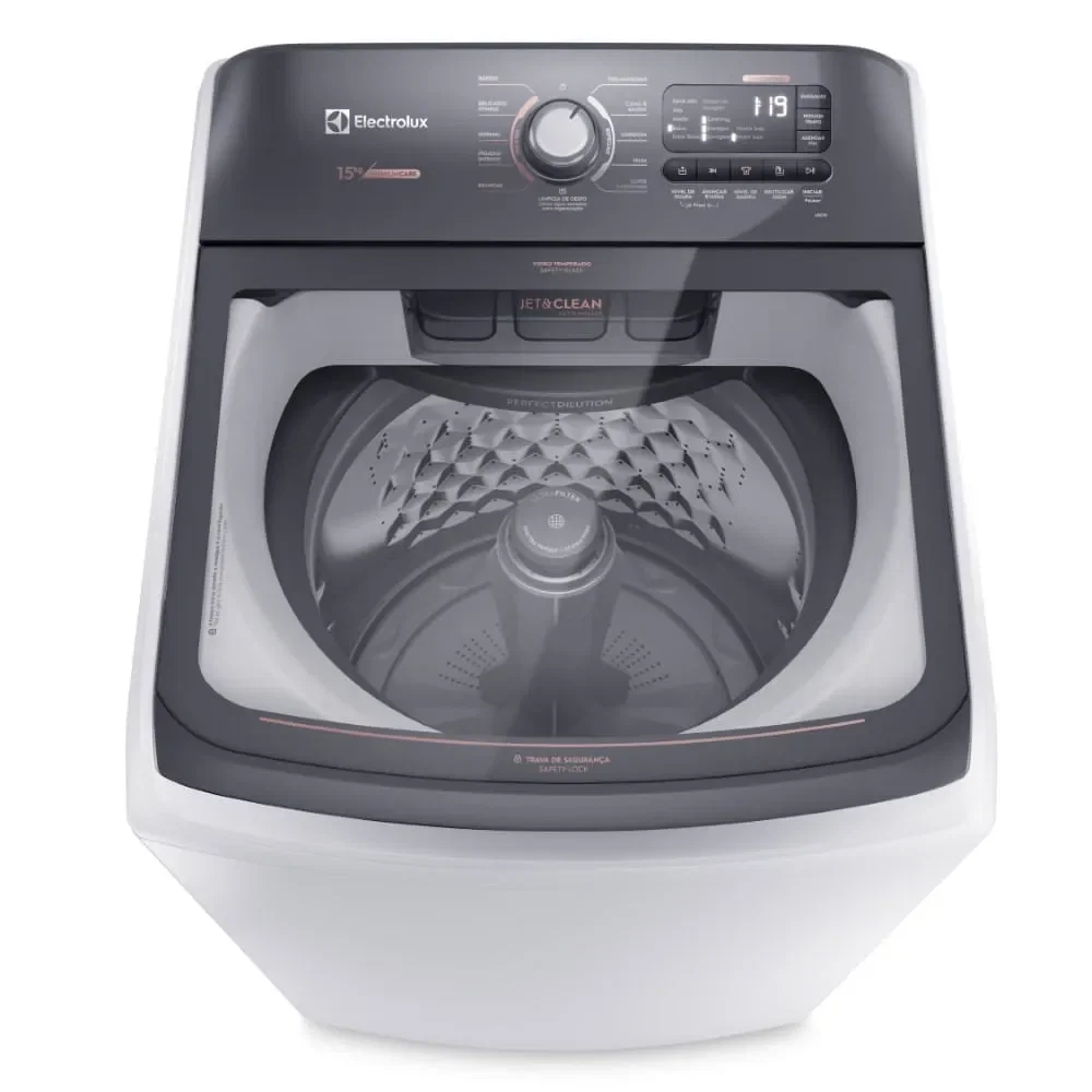 Máquina de Lavar 15kg Electrolux Premium Care com Cesto Inox. Jet&Clean e Time Control (LEC15) — imagem 1