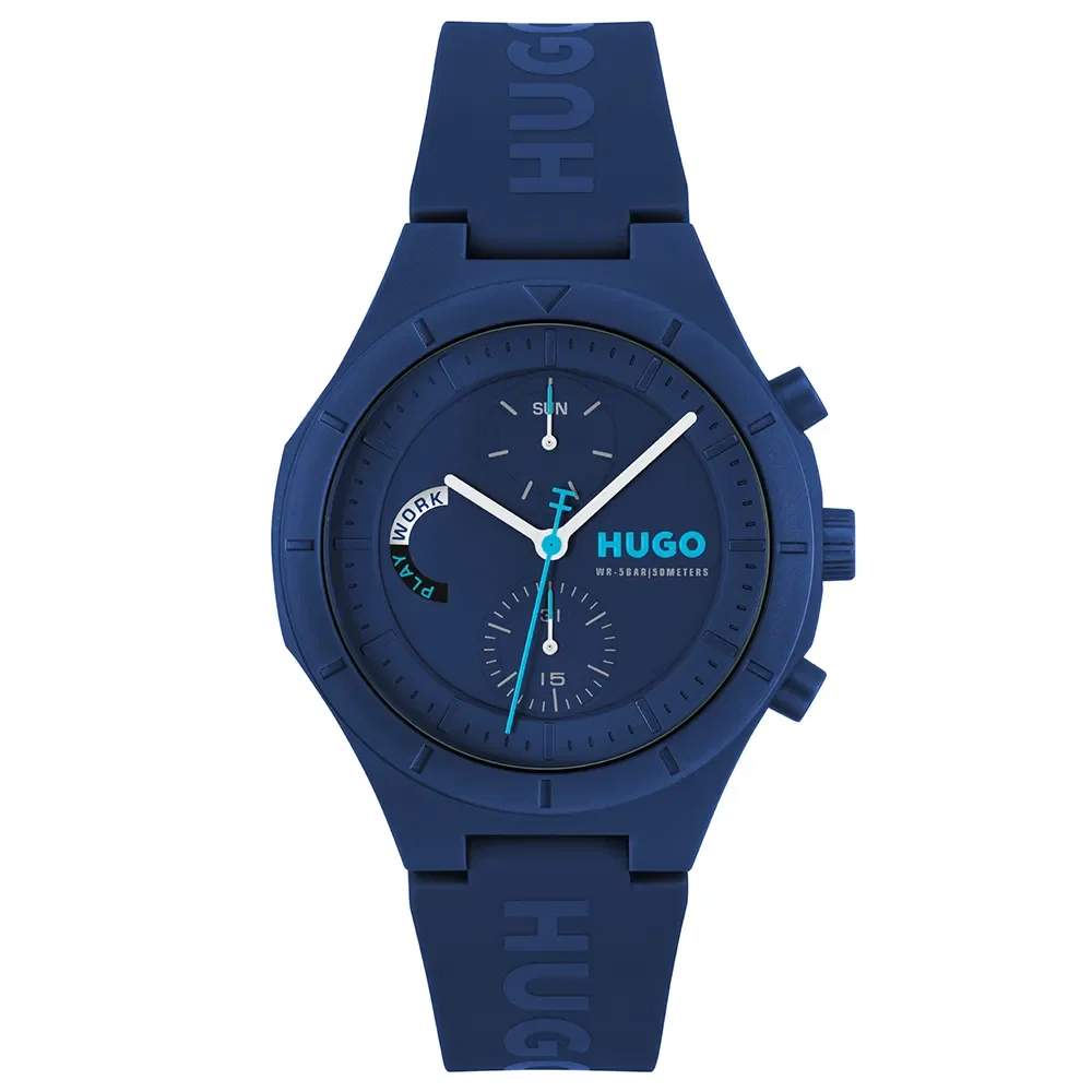 Relógio Hugo Masculino Borracha Azul 1530404