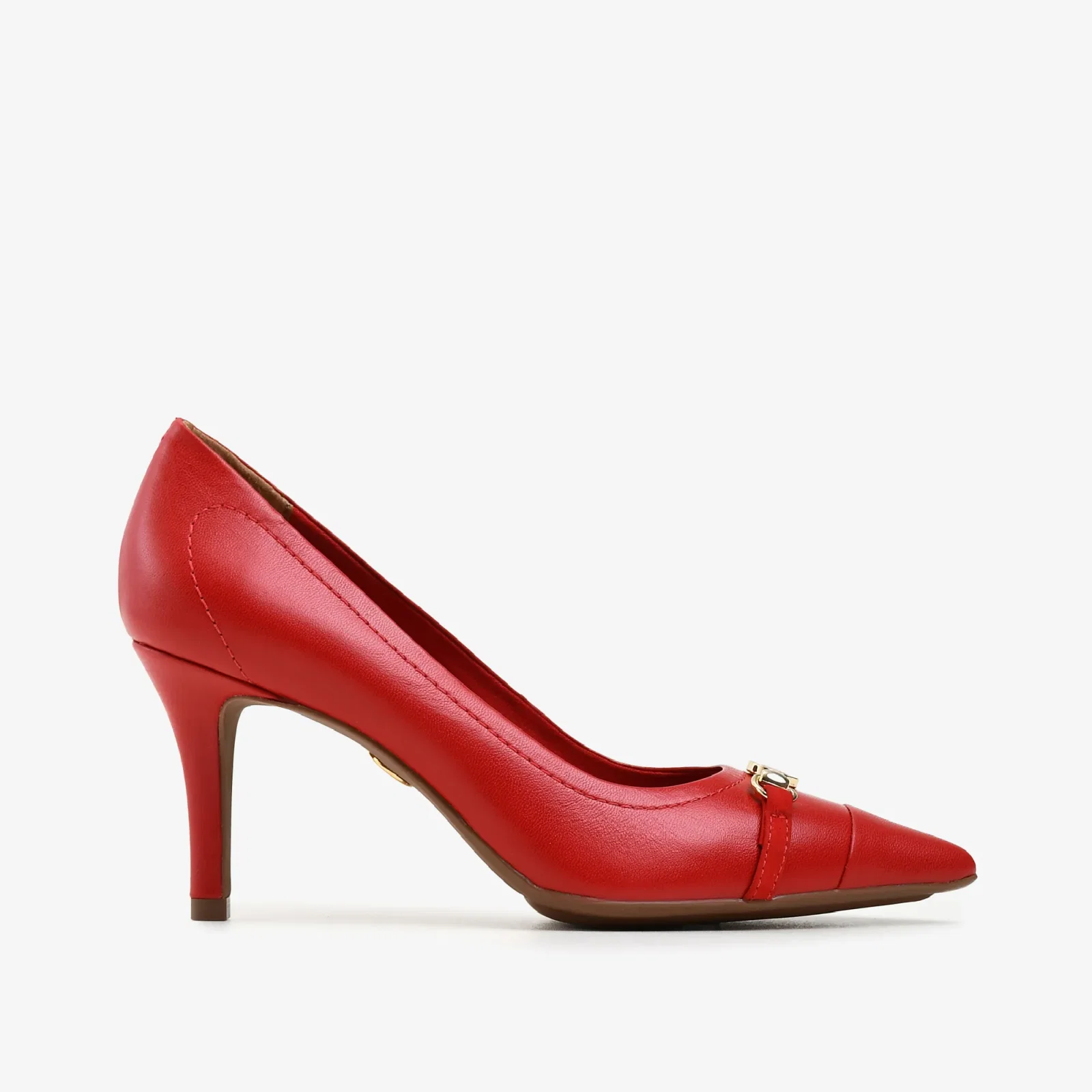 Scarpin Vermelho Cereja Couro