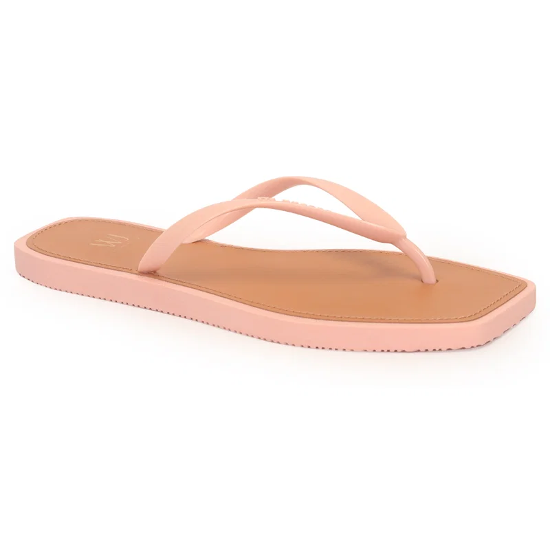 Chinelo Dedo Sola Quadrada Caramelo