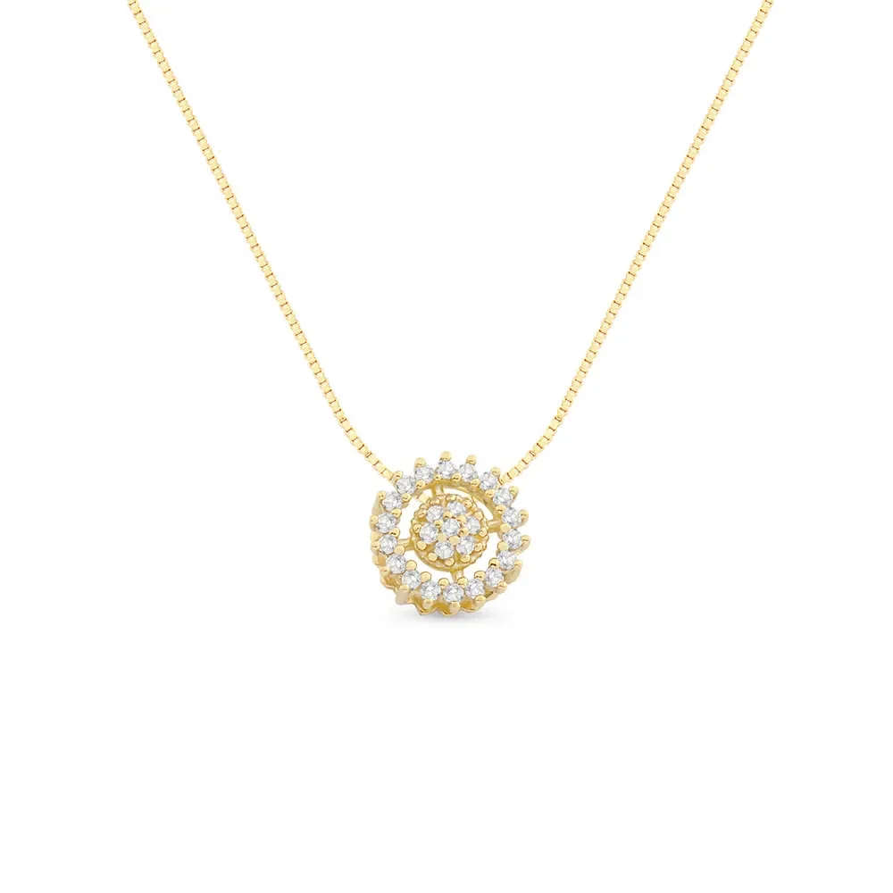 Pingente Spot em Ouro Amarelo 18k com Diamantes, 8.2mm — imagem 1