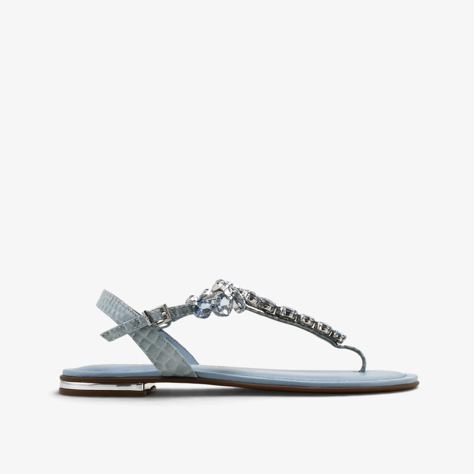 Sandália Rasteira Azul Capri Verniz — imagem 1