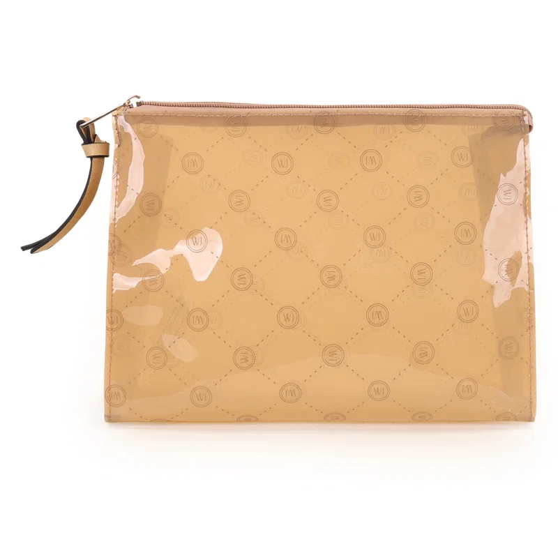 Necessaire Plastica Com Estampa Monograma Wj