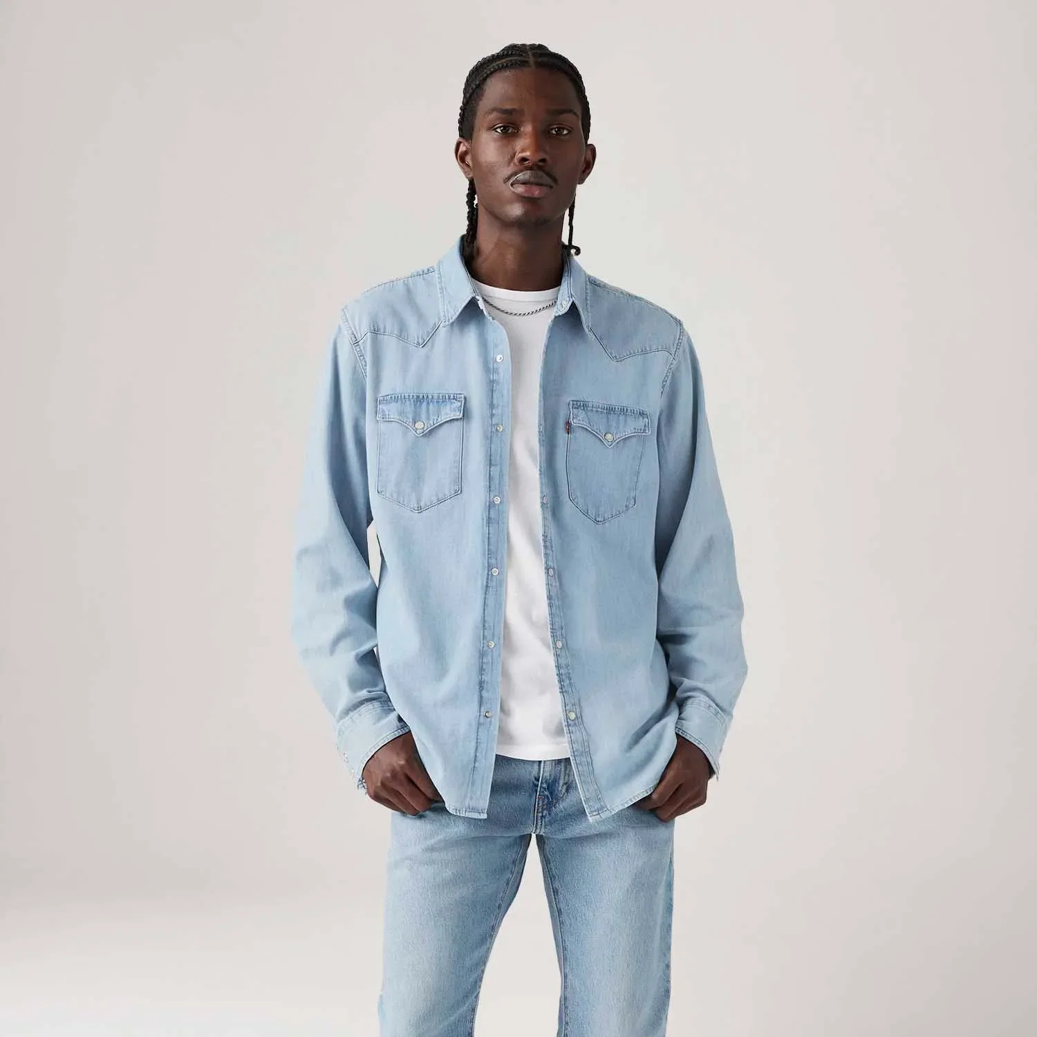 Camisa Jeans Levi's® Classic Western Standard Manga Longa
