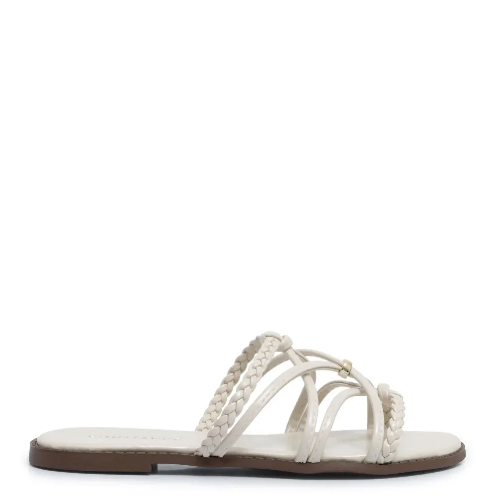 Rasteira Off White Tranças Passador — imagem 1