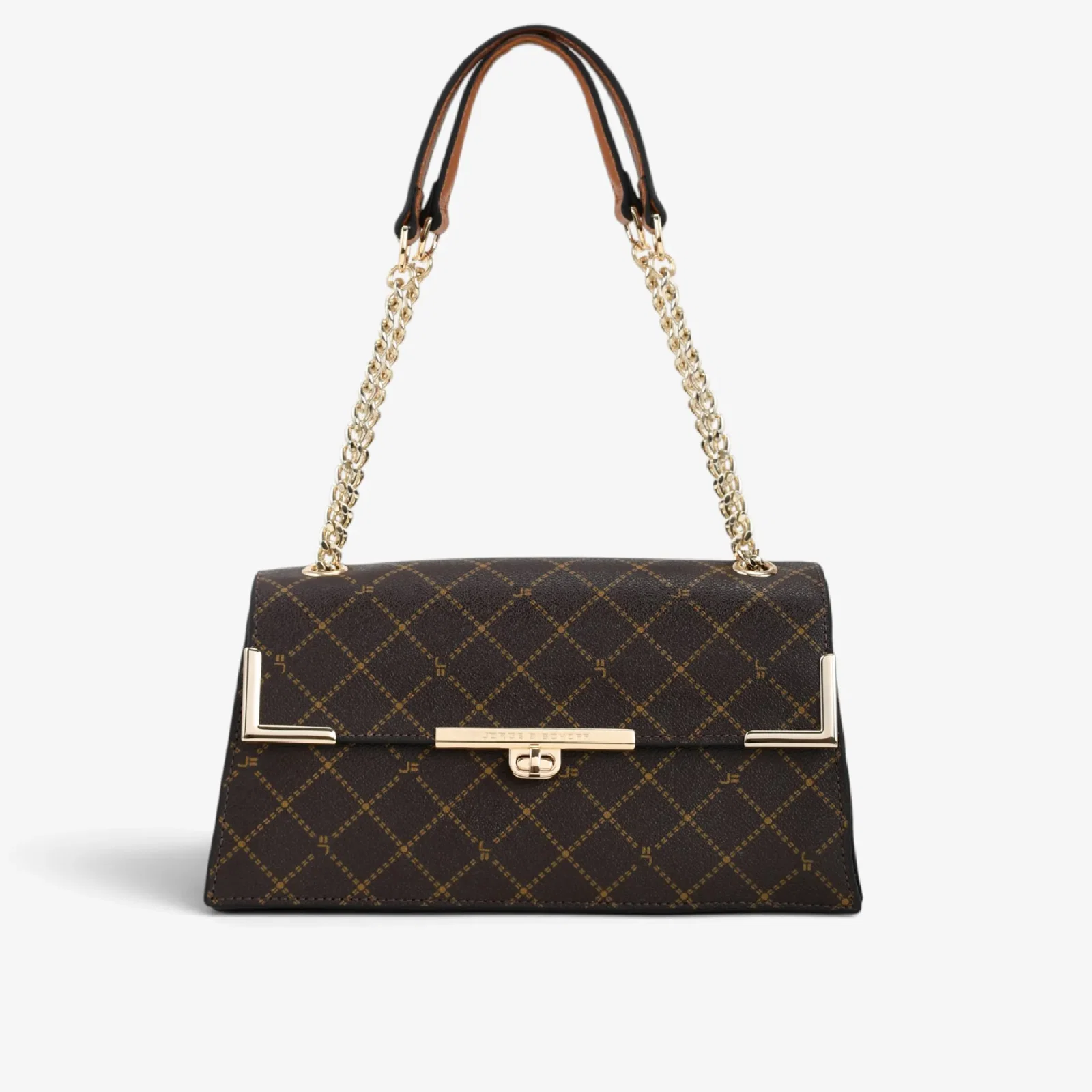 Bolsa De Ombro Monograma Marrom Café — imagem 1