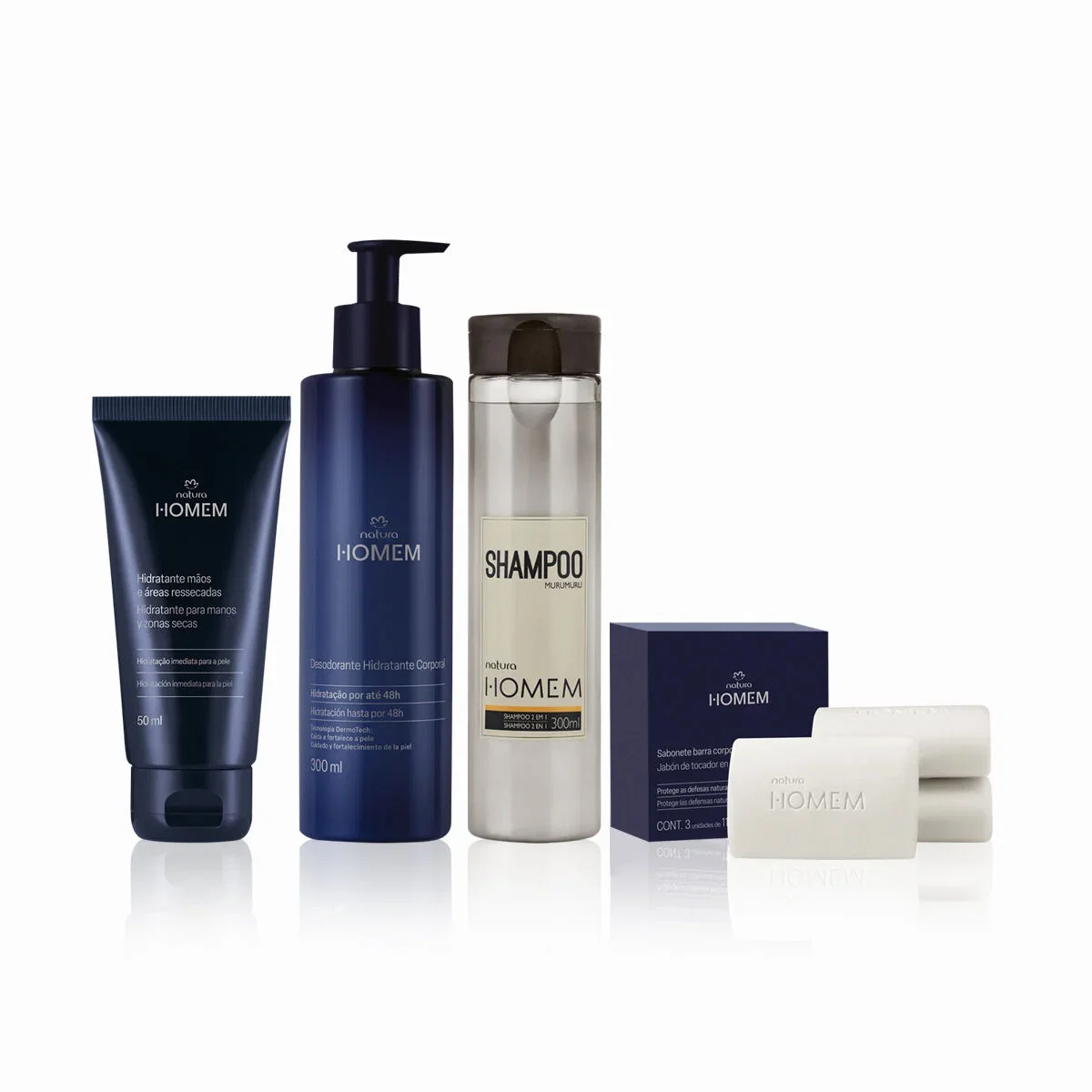 Kit Natura Homem Cuidados Pessoais (4 produtos) — imagem 1