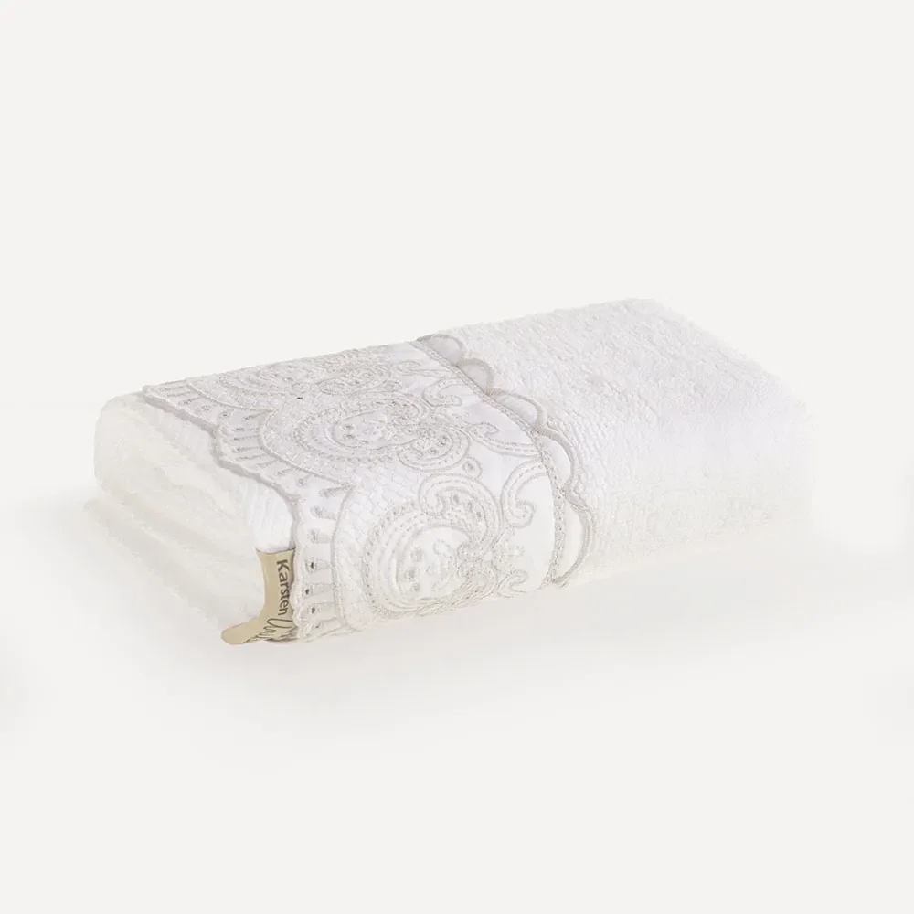 Toalha de Lavabo / Visita 100% Algodão Alice Branco — imagem 1