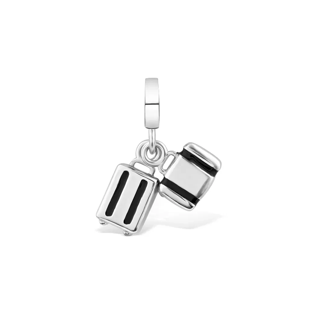 Pingente Life Viagem Malas em Prata 925 com Esmalte — imagem 1