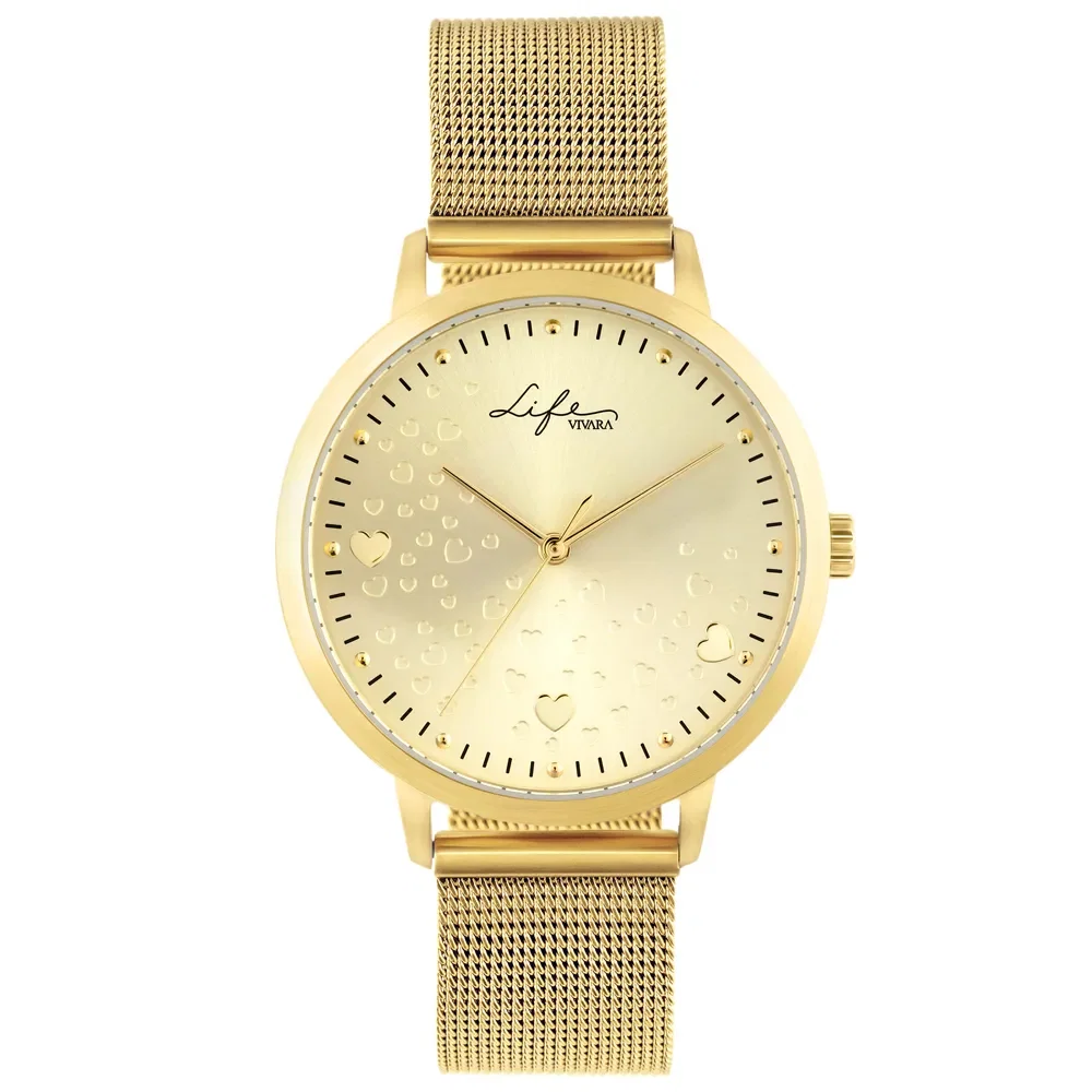 Relógio Life Amor Feminino Aço Dourado — imagem 1