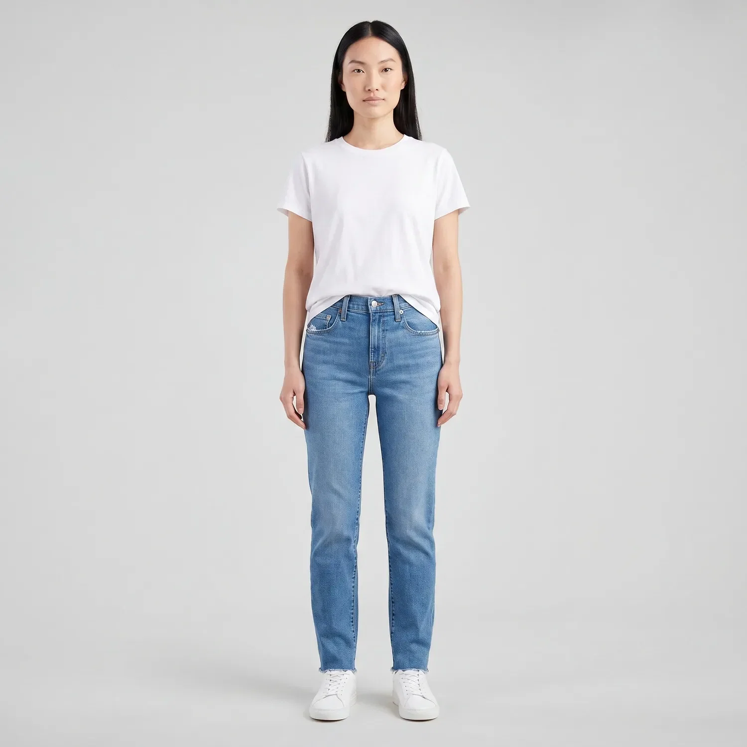 Calça Jeans Levi's® 724® High Rise Straight Lavagem Clara — imagem 1