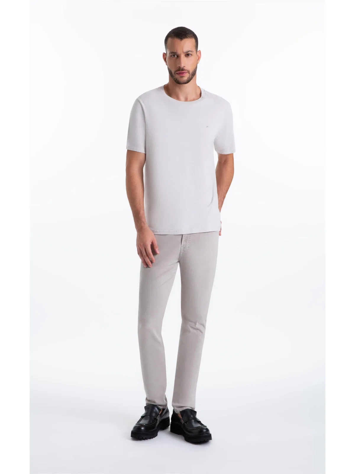 Calça Joggin Color Preppy Slim Silver