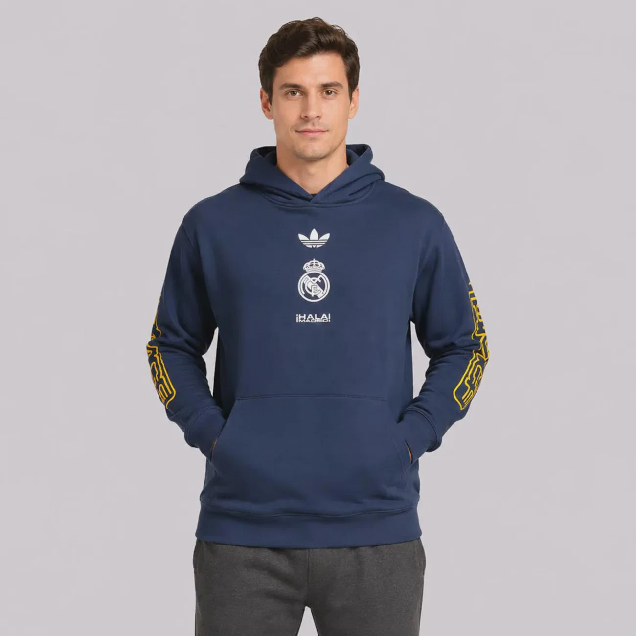 Blusão de Moletom Real Madrid Lifestyler Adidas Masculino