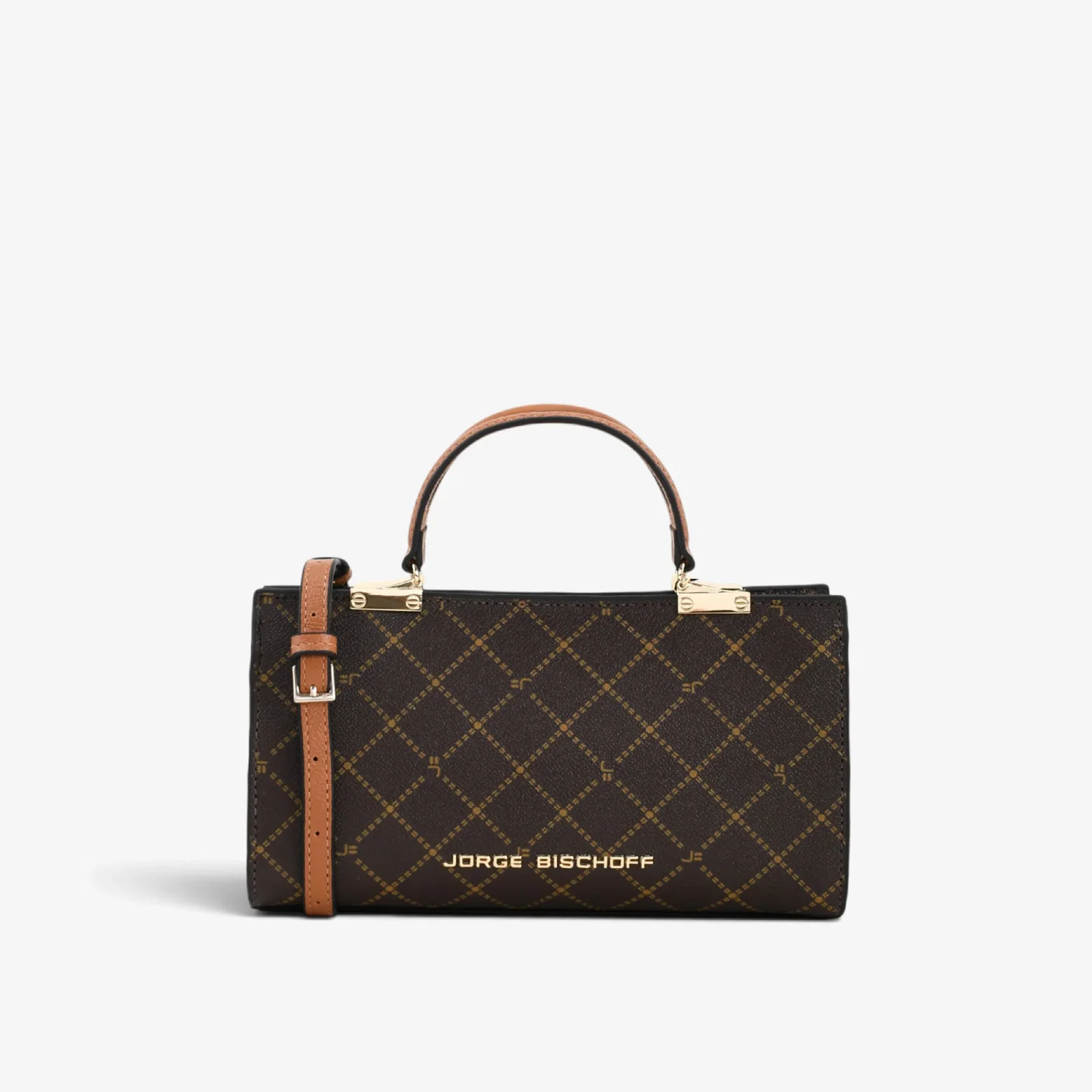 Bolsa Transversal Monograma Marrom Café