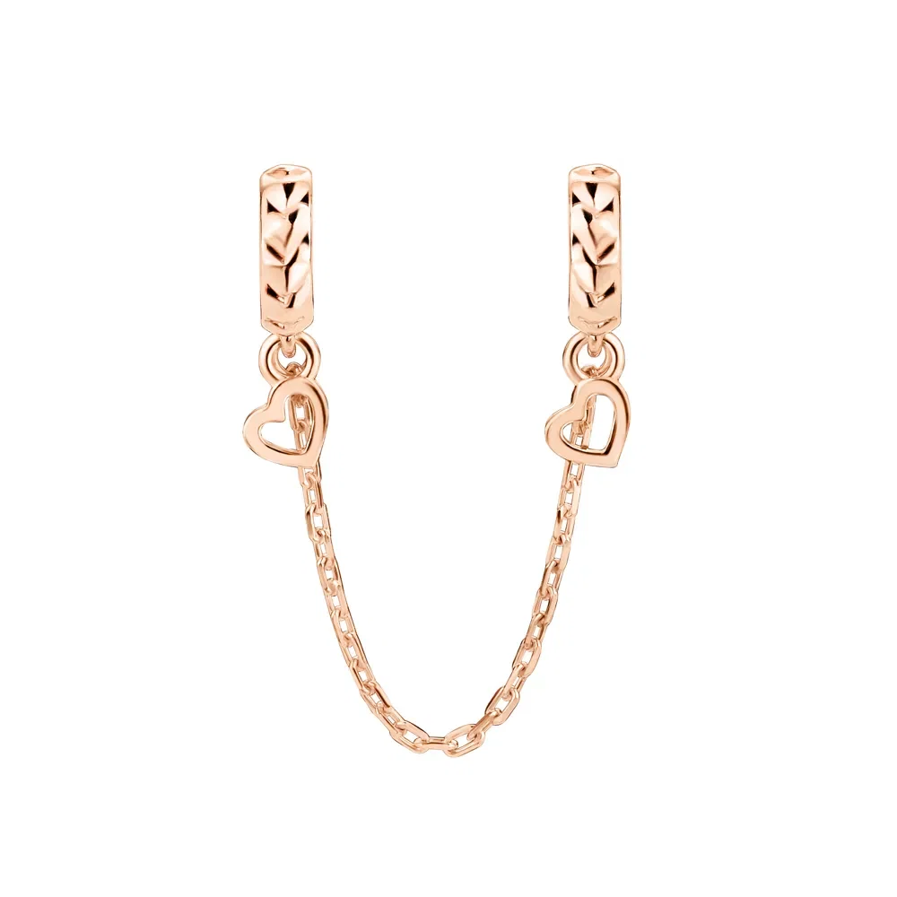 Corrente de Segurança Life Love II em Liga Rosé com Banho de Ouro Rosé 18k — imagem 1
