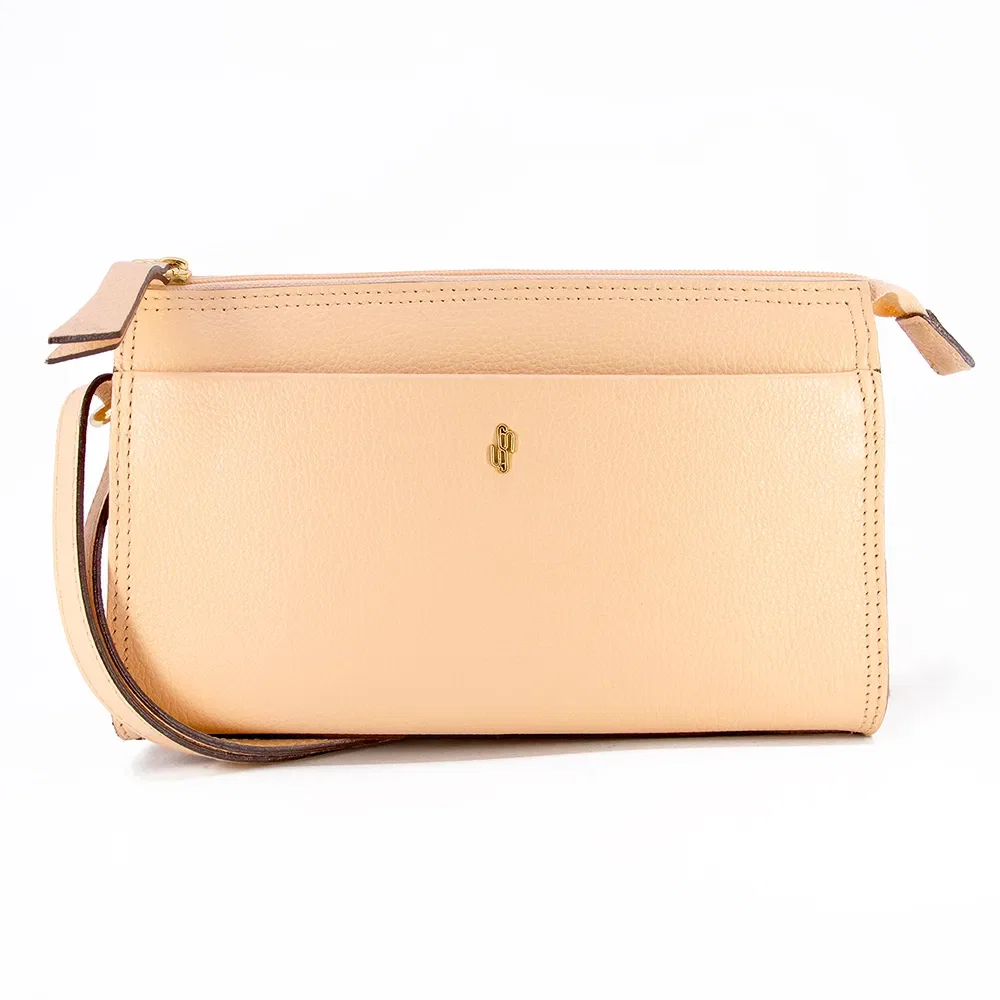 Bolsa Tiracolo Couro Rosa Claro — imagem 1