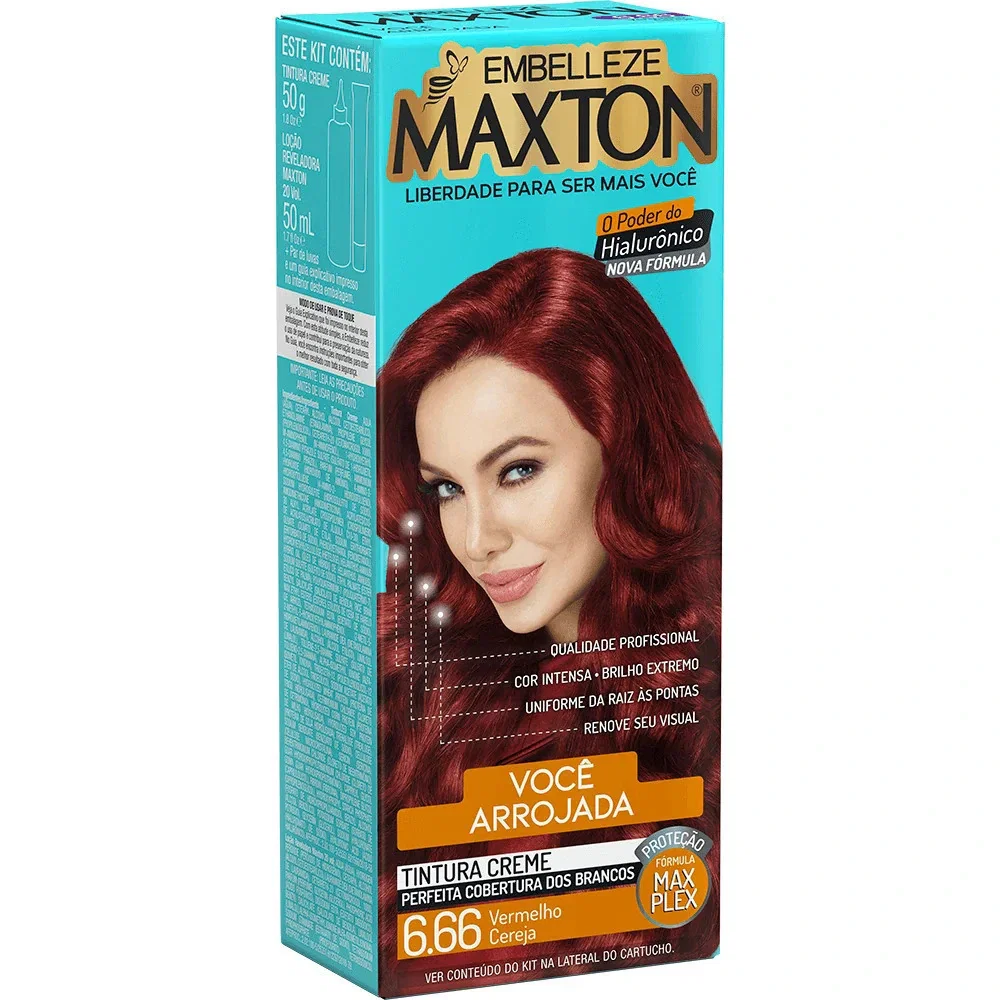 Tintura Maxton 6.66 Vermelho Cereja