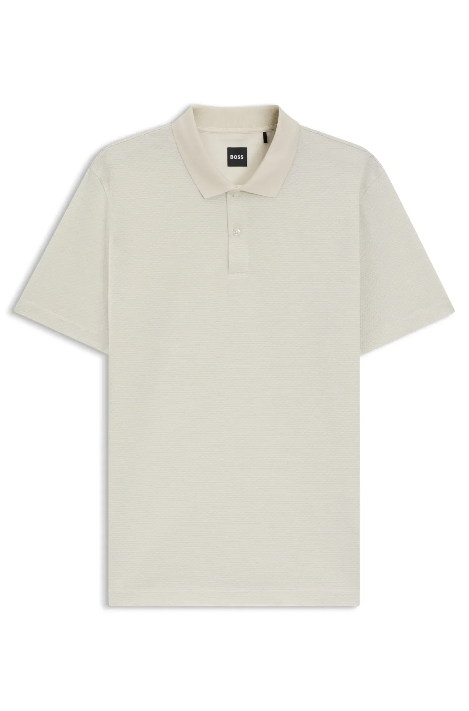 Polo Em Algodão Mercerizado Com Jacquard Geométrico — imagem 1