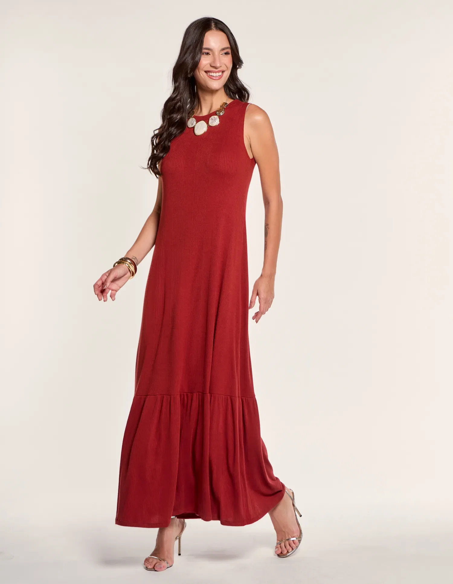 Vestido Longo Marias Decote Canoa - Roma — imagem 1