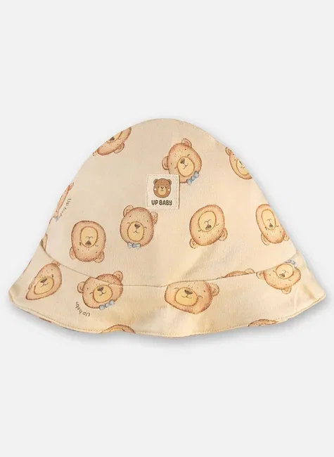 Bucket Hat Dupla Face Unissex para Bebê (Bege) Up Baby